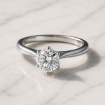 Diamantring forlovelsesring 1,00 ct i 14kt gull.  Leticia - 18007100