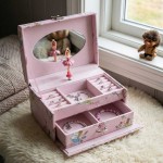 Smykkeskrin, rosa, 150x115x100mm - 3463765