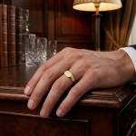 Signetring i gult gull 14 kt - 5000506