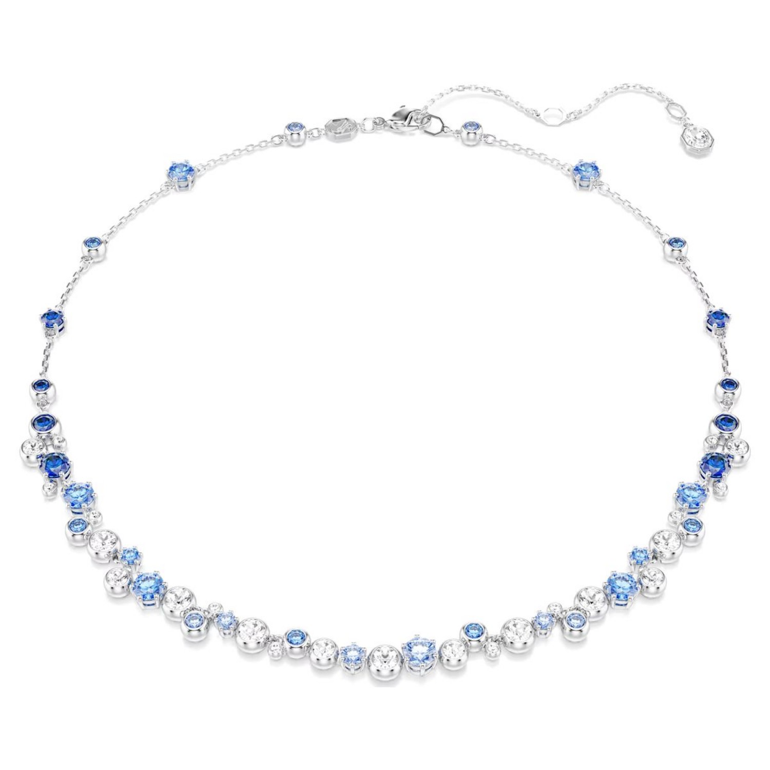 Swarovski collier Constella necklace Mixed cuts, Blue, Rhodium plated - 5732255