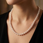 Perlekjede med Akoya perler 7-7,5 mm, lås i 18 kt gull  -22451-03