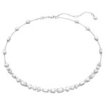 Swarovski collier Mesmera necklace Mixed cuts, Scattered design, White, Rhodium plated - 5676989