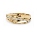 Gullring i 14kt med diamant 0.017 ct TW-Si - coc5001371