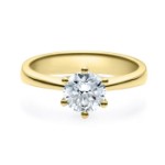 Diamantring forlovelsesring i 14kt gult gull med Lab Grown diamant 1,50ct TW-VS. Diona - 18001150ggLG