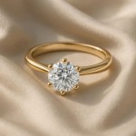 Diamantring forlovelsesring i 14kt gult gull med Lab Grown diamant 1,50ct TW-VS. Diona - 18001150ggLG
