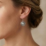 Øredobber i tinn med heng Rede. HILLESTAD - AB403T