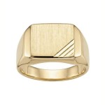 Signetring til herre i gult gull 3,5 mm - 56501