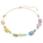 Swarovski collier Gema necklace Mixed cuts, Multicolored, Gold-tone plated - 5741584