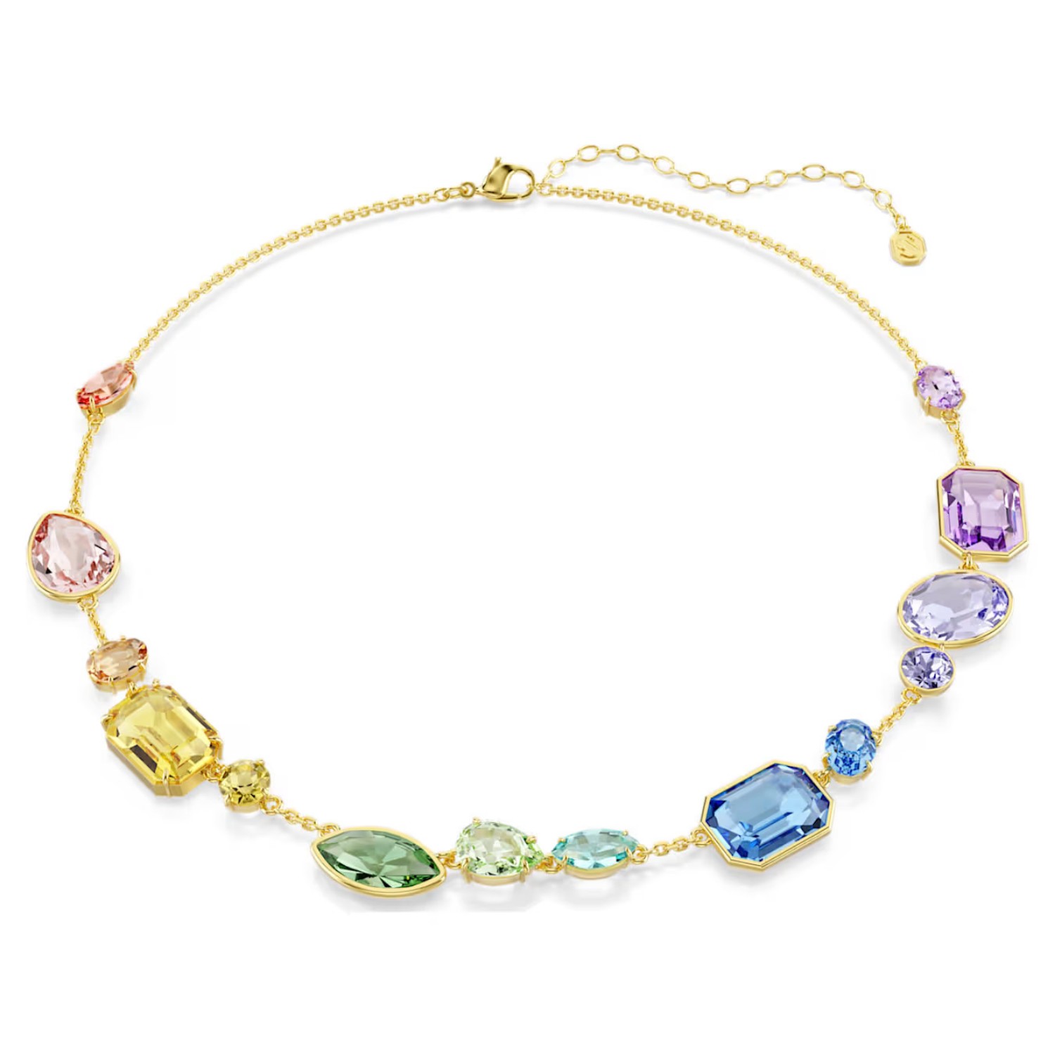 Swarovski collier Gema necklace Mixed cuts, Multicolored, Gold-tone plated - 5741584