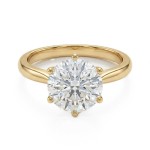 Forlovelsesring med lab grown diamant 2,0 ct River (D/E) VS1 3xExcellent i gult gull - 18007200LG-gg