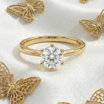 Forlovelsesring i gult gull med lab grown diamant 2,00 ct E-VVS2. Diona - 18001200lg-gg