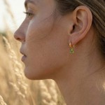 Ørepynt i forgylt sølv Sommerfugl grønn. LIV - 700814