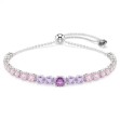 Swarovski armbånd Matrix bracelet Gradient of round cuts, Multicolored, Rhodium plated - 5751197