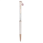 Swarovski Crystalline ballpoint pen Heart, Pink, Pink lacquered, Rose gold-tone plated - 5732990