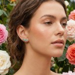 Ørepynt i forgylt sølv blå Forglem-meg-ei. LIV - 710602