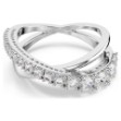 Swarovski Hyperbola ring Mixed cuts, White, Silver-tone finish - 5714952
