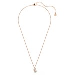 Swarovski smykke Swan pendant Mixed cuts, Swan, White, Rose gold-tone plated - 5738203