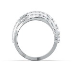 Swarovski Hyperbola ring Mixed cuts, White, Silver-tone finish - 5714952