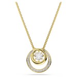 Swarovski smykke Hyperbola pendant Round cut, White, Gold-tone plated - 5738248