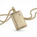 Diamantsmykke i gult gull med 0,01 ct W-Si - BUR310626