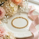 Armbånd Panser i gult gull 18kt, lengde 18 cm. - 01-GVD100-18