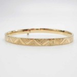 Armbånd gull. Armring i gult gull 18 kt, 5 mm/2 mm - 5379