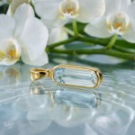 Gullanheng med sky blue kvarts (halvedelsten) - 52841