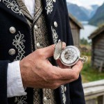 Bonett lommeur, mekanisk skeleton inkl. kjede - 426