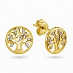 Smykkesett Livets tre-sett i forgylt sølv med zirkonia - 69545