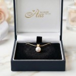 Smykke i 14kt gull med perle - coc7508