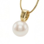 Smykke i 14kt gull med perle - coc7508