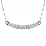 Diamantsmykke i hvitt gull -151150