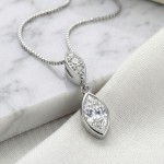 Gullsmykke med zirkonia - 292370