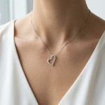 Diamanthjerte i gull med 0,15 ct W-Si - AP100970