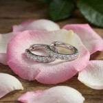 Diamantøredobber i hvitt gull 14kt med 0,50ct W-SI - Bur745452