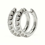 Diamantøredobber i gull med 1 ct W-Si -BUR735909