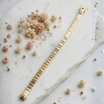 Gullarmbånd i 14kt med 5x0,07 ct TW-Si - coc9000026