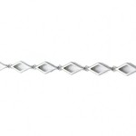 Sølv armbånd med romber, 20 cm/6mm - 20325coc