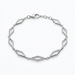 Sølv armbånd med romber, 20 cm/6mm - 20325coc