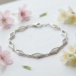 Sølv armbånd med romber, 20 cm/6mm - 20325coc