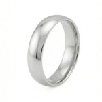 Giftering i platina 950, 5 mm. RUBIN modell 167 - 1050