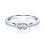 Diamantring - forlovelsesring Leda med Lab Grown diamant 0,70 ct River-VS i hvitt gull - Ru-11070LG