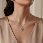 Livets tre i sølv med zirkonia - 2986642