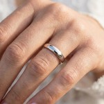 Giftering i hvitt gull 14kt, 4 mm. RUBIN modell 167 -1340