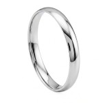 Giftering i platina 950, 3 mm. RUBIN modell 167 - 1030