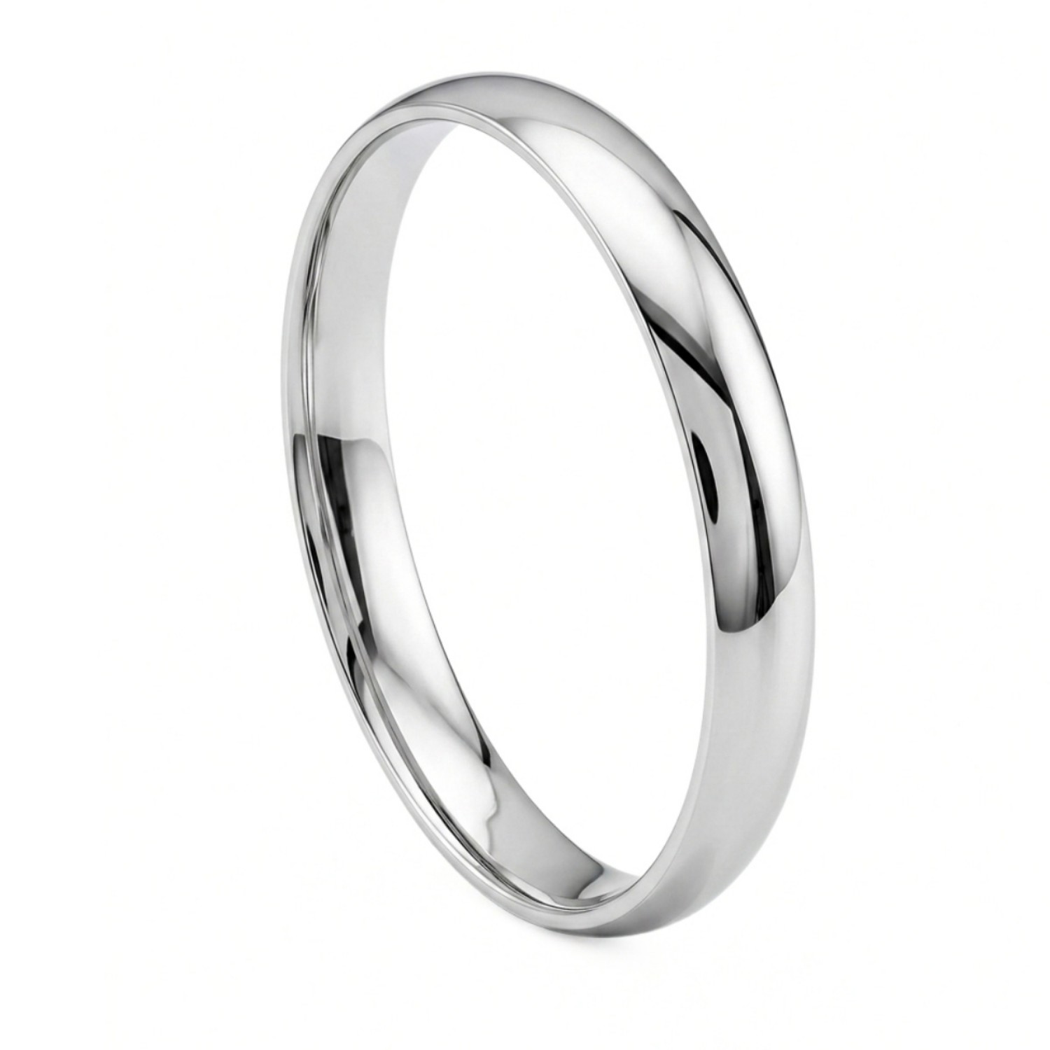 Giftering i platina 950, 3 mm. RUBIN modell 167 - 1030