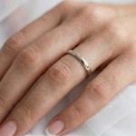 Giftering i hvitt gull 14kt, 3 mm. RUBIN modell 167 - 1330