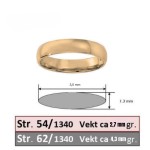 Gifteringer i gult gull 14kt, 3.5 mm. RUBIN modell 803 - 1435