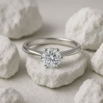 Enstens diamantring Aida med 0,40 ct i 14kt gull. TW-Si. -18016040