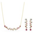 Swarovski smykkesett Constella set Mixed cuts, Multicolored, Gold-tone plated - 5722542